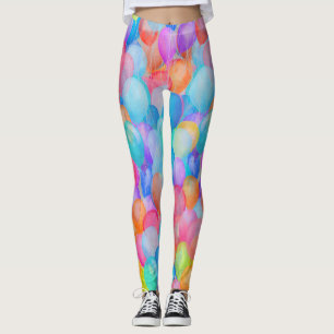 Rainbow Dreams: Waterverf ballonkunst Leggings