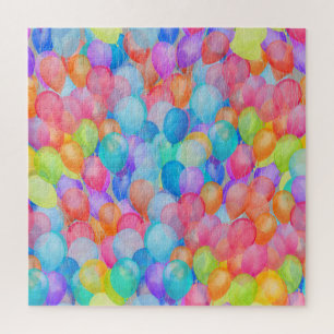 Rainbow Dreams: Waterverf ballonkunst Legpuzzel
