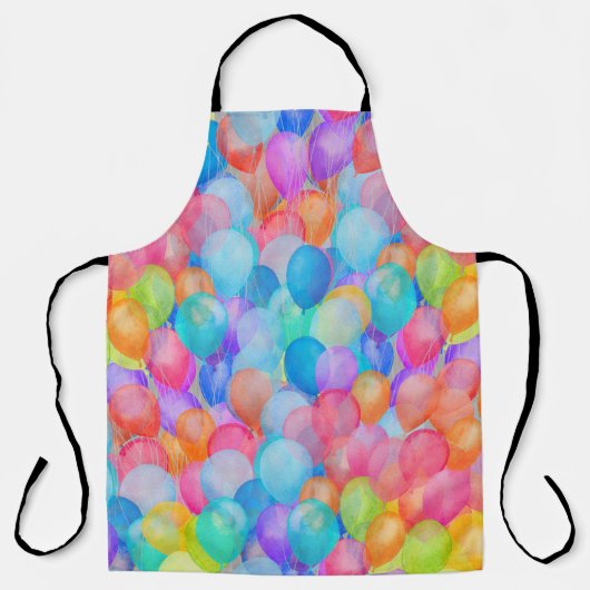 Rainbow Dreams: Waterverf ballonkunst Schort (Voorkant)