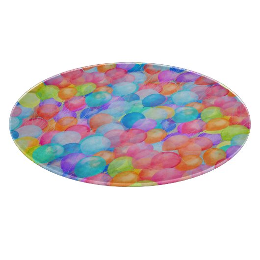 Rainbow Dreams: Waterverf ballonkunst Snijplank (Hoek)