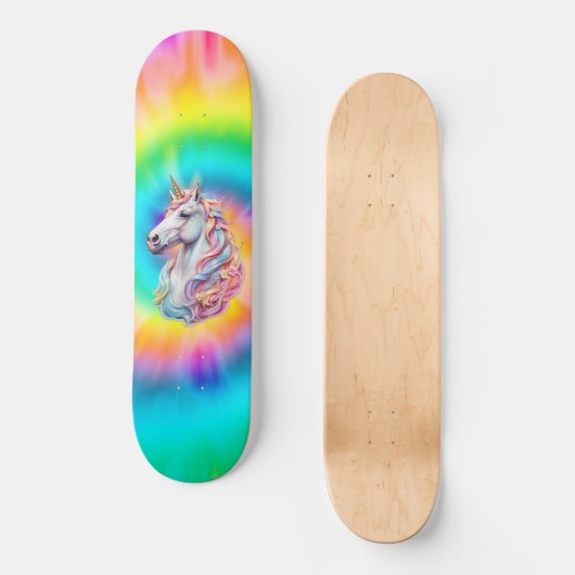 Rainbow DreamTime Eenhoorn Persoonlijk Skateboard (Voorkant)