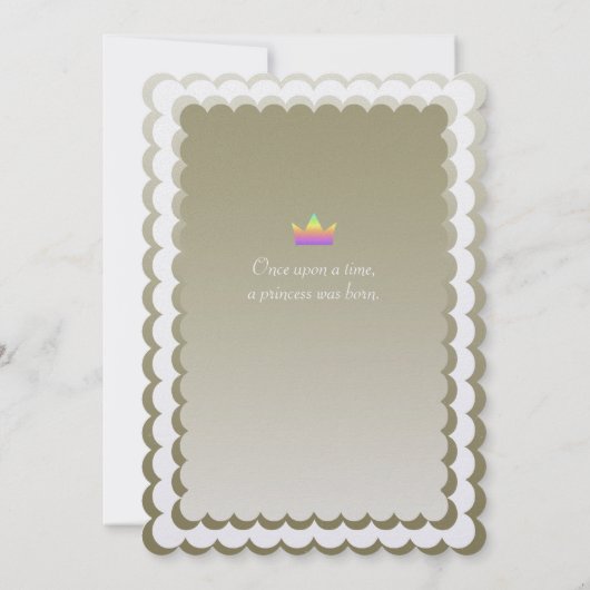 Rainbow Dreamweaver Castle in het Baby shower wolk Kaart (Achterkant)