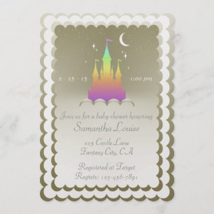 Rainbow Dreamweaver Castle in het Baby shower wolk Kaart