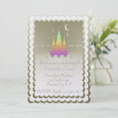 Rainbow Dreamweaver Castle in the Clouds Birthday Kaart (Staand voorkant)