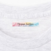 Rainbow Dreamy Abstracte Pastels Naam Kalligrafie Labels (Aangebracht)