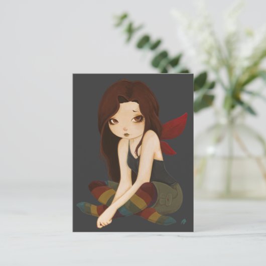 Rainbow Drear- sad fairy Briefkaart (Staand voorkant)