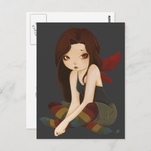 Rainbow Drear- sad fairy Briefkaart (Voorkant / Achterkant)