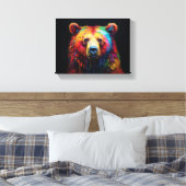 Rainbow Drip Beer Canvas Afdruk (Insitu (Slaapkamer))