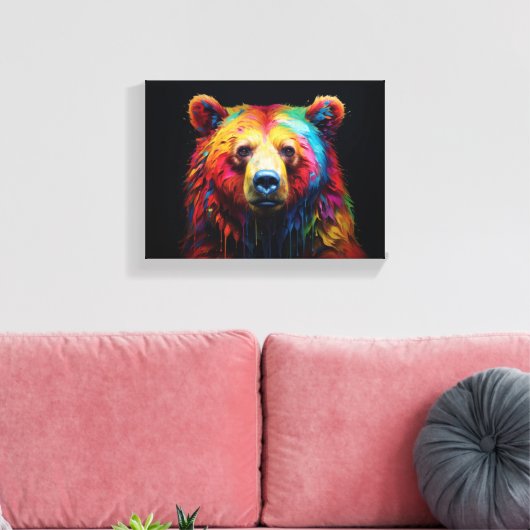 Rainbow Drip Beer Canvas Afdruk (Insitu (Woonkamer))