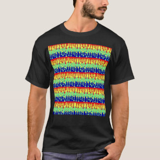 Rainbow Drip Pattern beroemd gemaakt door LEG 1 T-shirt