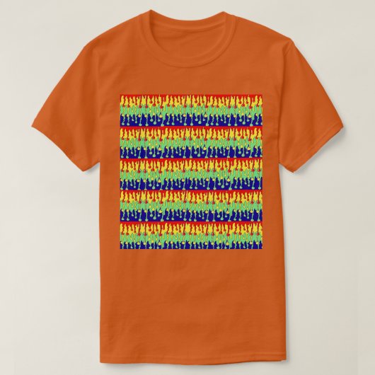 Rainbow Drip Pattern beroemd gemaakt door LEG T-shirt (Design voorkant)