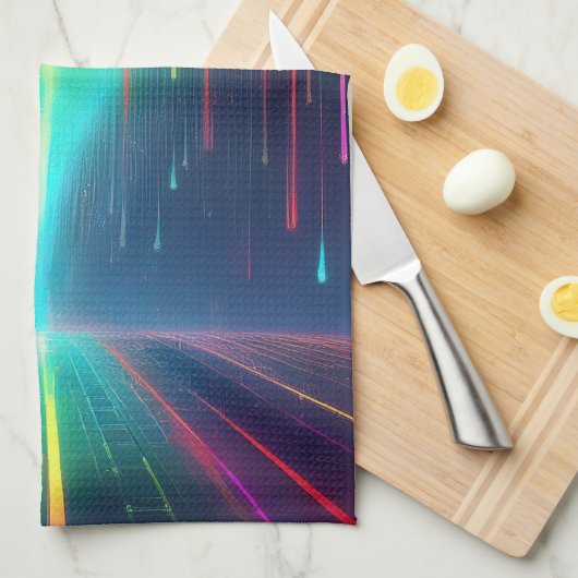Rainbow Drip Trip Theedoek (Quarter Fold)