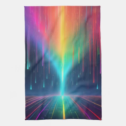 Rainbow Drip Trip Theedoek (Verticaal)
