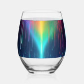 Rainbow Drip Trip Wijnglas Zonder Voet (Voorkant)