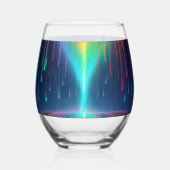 Rainbow Drip Trip Wijnglas Zonder Voet (Achterkant)
