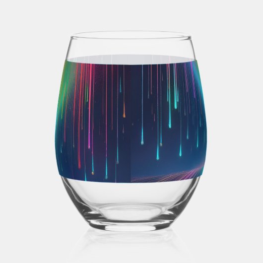 Rainbow Drip Trip Wijnglas Zonder Voet (Links)