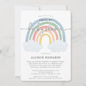 Rainbow drive-by drive door baby shower kaart (Voorkant)