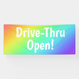 Rainbow Drive-Thru Open! Business Banner