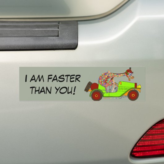 Rainbow Driving Fast Bumpersticker (Op auto)
