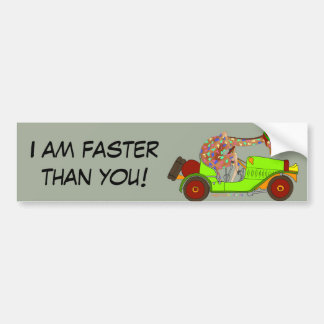Rainbow Driving Fast Bumpersticker
