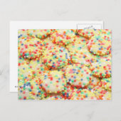 Rainbow Drops Wit Chocolade Snoep Briefkaart (Voorkant / Achterkant)