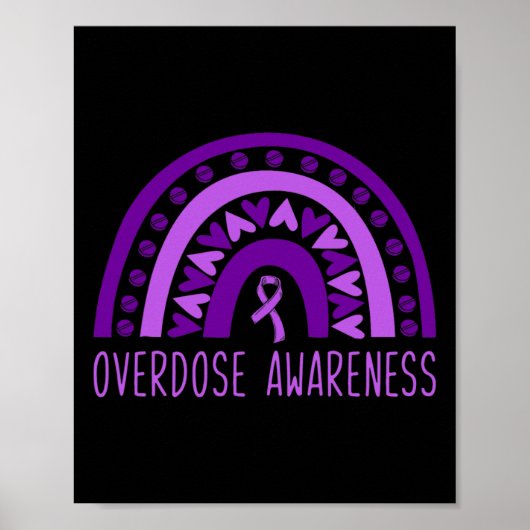 Rainbow Drugsverslaving Herstel Paarse lint 1 Poster (Voorkant)