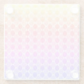 Rainbow drups Pattern Boho Glazen Onderzetter (Achterkant)