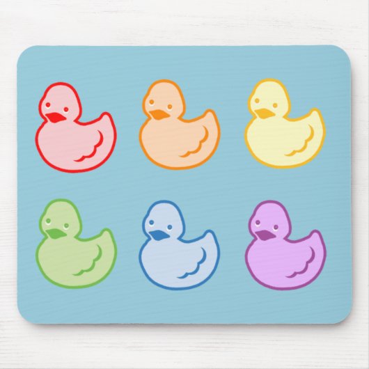 Rainbow Duckies Muismat (Voorkant)