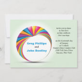 Rainbow Duo Gay Wedding Invitation Kaart (Voorkant)