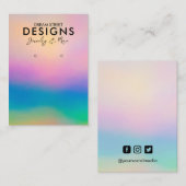 Rainbow Earring Display Kaart Visitekaartje (Voorkant / Achterkant)