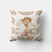 Rainbow Earth Tones Foto Kussen (Achterkant)