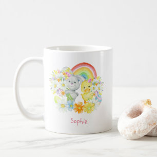 Rainbow Easter Bunny en Chick Koffiemok