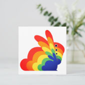 Rainbow Easter Bunny - Pasen Feestdagenkaart (Staand voorkant)