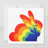 Rainbow Easter Bunny - Pasen Feestdagenkaart (Voorkant)