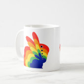 Rainbow Easter Bunny - Pasen Koffiemok (Voorkant links)