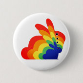 Rainbow Easter Bunny - Pasen Ronde Button 5,7 Cm (Voorkant)