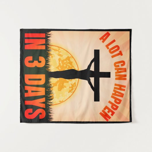 Rainbow Easter Bunny - Pasen Wandkleed (Voorkant (horizontaal))