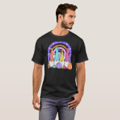 Rainbow Easter Bunny Spring Gnome Easter Eggs Hunt T-shirt (Voorkant volledig)
