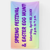 Rainbow Easter Egg Hunt Banner (Verticaal)