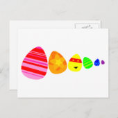 Rainbow Easter Eggs Briefkaart (Voorkant / Achterkant)