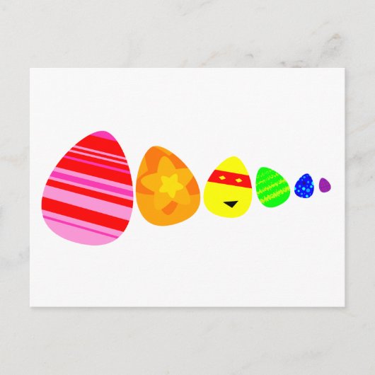 Rainbow Easter Eggs Briefkaart (Voorkant)
