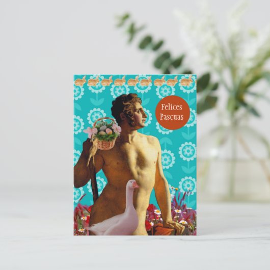 Rainbow Easter Feestdagenkaart (Staand voorkant)