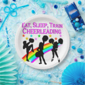 RAINBOW EAT SLEEP CHEERLEADERONTWERP PAPIEREN BORDJE (Feest)