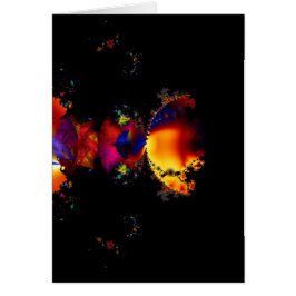 Rainbow Eclipse Fractal Art Card