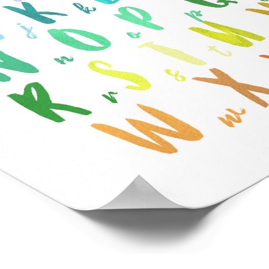 Rainbow Educatief Alfabet Poster (Hoek)