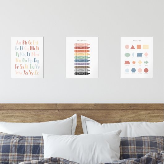 Rainbow Educational Classroom Decor Set van 3 (Slaapkamer)