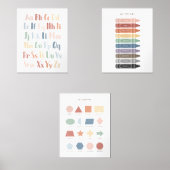 Rainbow Educational Classroom Decor Set van 3 (Voorkant)