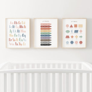 Rainbow Educational Classroom Decor Set van 3