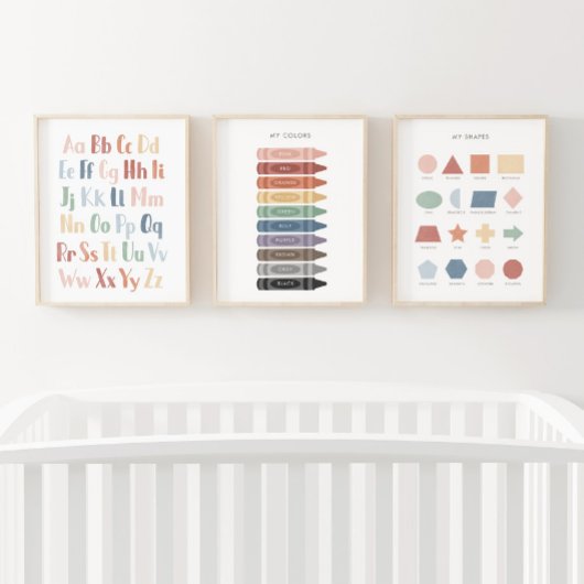 Rainbow Educational Classroom Decor Set van 3