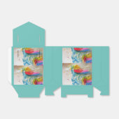 Rainbow Eenhoorn Aquarel Party Cake Favor Box Bedankdoosjes (Uitgevouwen)